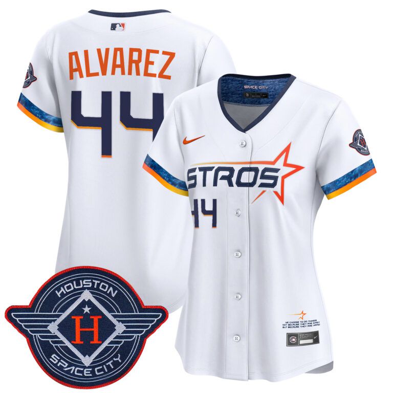 Women Houston Astros #44 Alvarez white 2025 City Connect Vapor Limited Stitched Jersey->women mlb jersey->Women Jersey